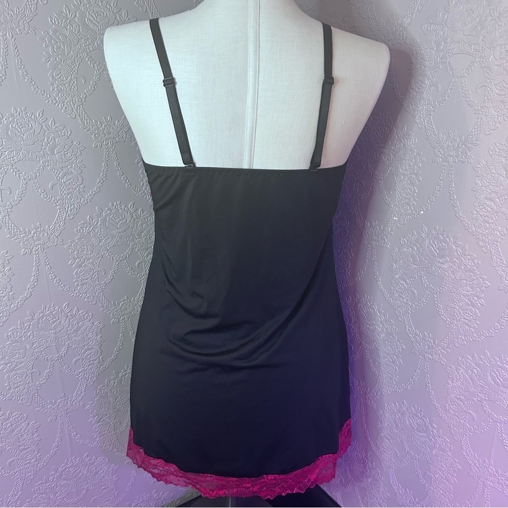 Elegant Black and Pink Lace Chemise Torrid 1 great condition - Picture 4 of 5
